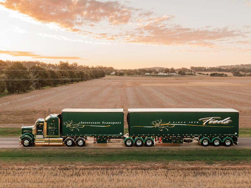 Fred's Interstate Transport: Heavy-Duty Trucks powered by Mobil Delvac Modern 15w-40 Full Protection